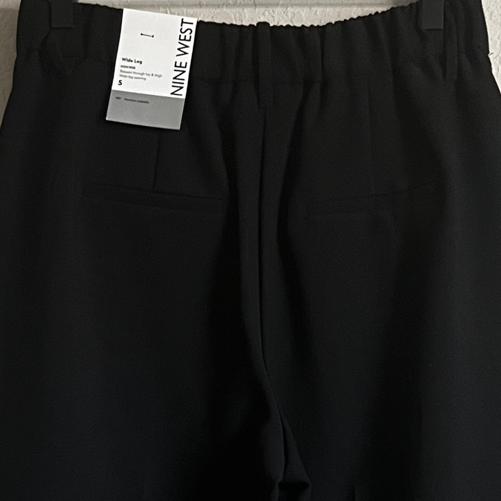 Nine West High Rise Wide-Leg Trousers Pants Black S NWT - Picture 7 of 10